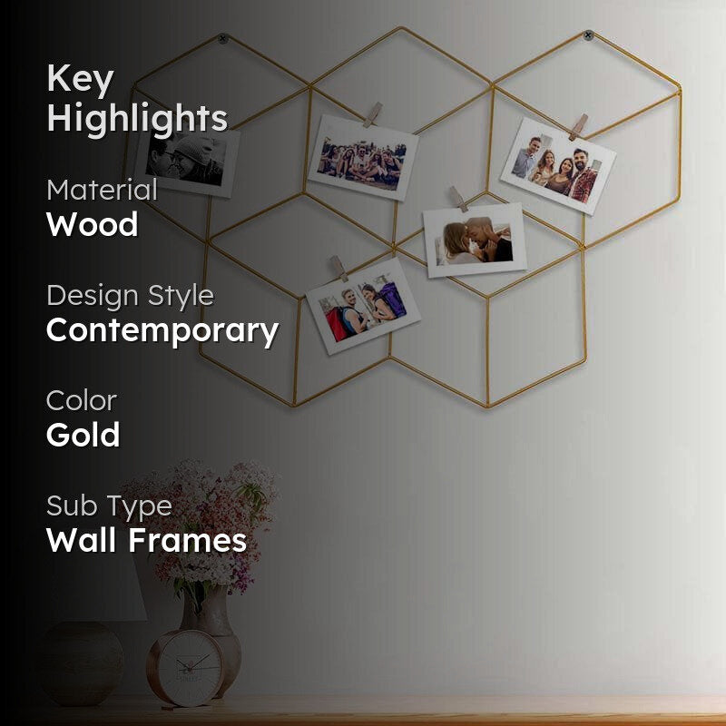 Cubix Wall Art - Gold media 2