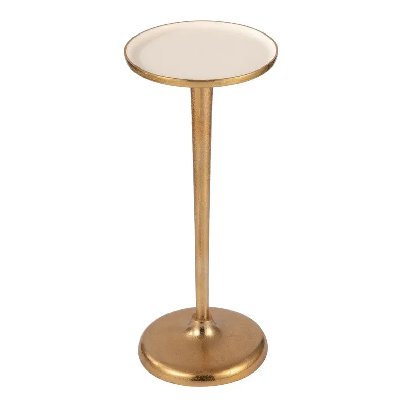 Chevron Aluminum Side Table - Gold media 4