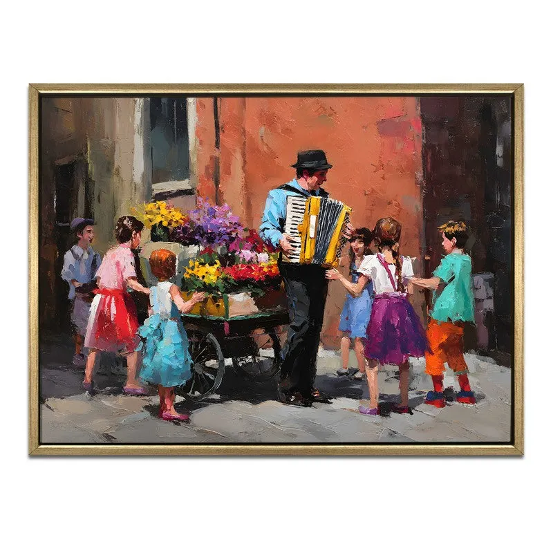 Lively Lane Canvas Wall Painting With Frame media 3