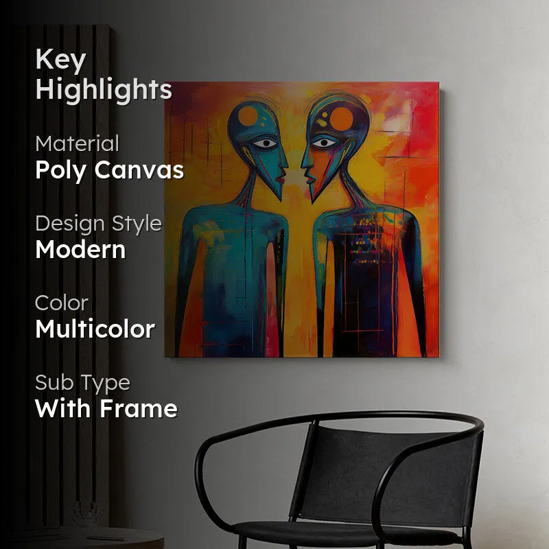 Alien Faces Abstract Wall Painting media 2
