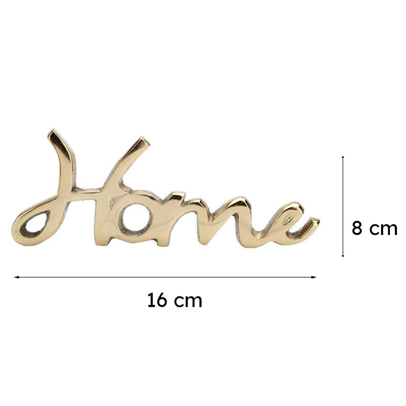Home Aluminium Typography Showpiece - Gold media 6
