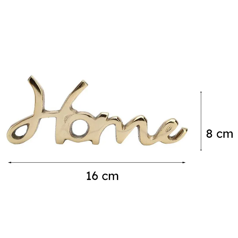 Home Aluminium Typography Showpiece - Gold media 6