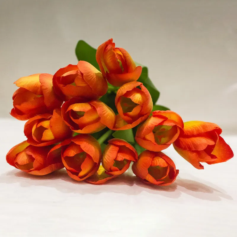 Artificial Tulip Flower Bunch Timeless Charm - Orange media 3