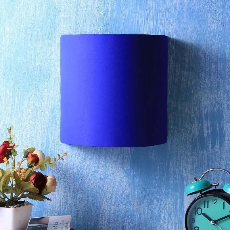 Cylindrical Floating Fabric Wall Lamp - Blue media 3