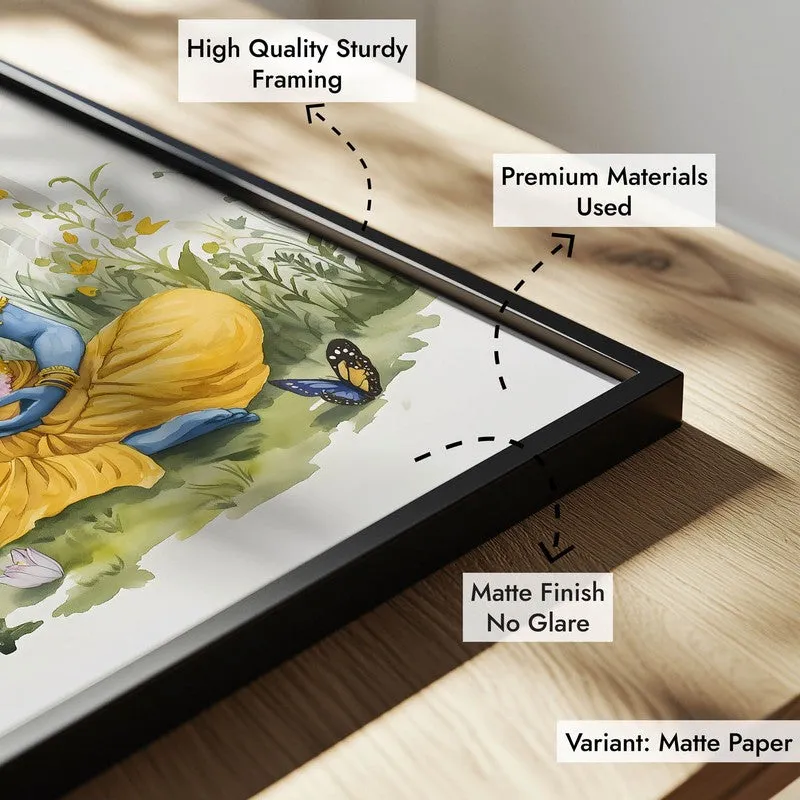 Sacred Balachandra Spiritual Archival Paper Wall Painting With Frame - Black media 7