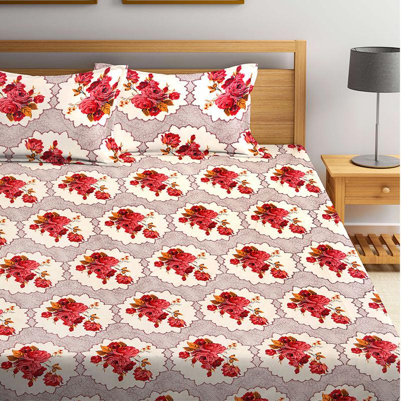 Nira Floral PollyCotton Bedsheet - 150 GSM media 3