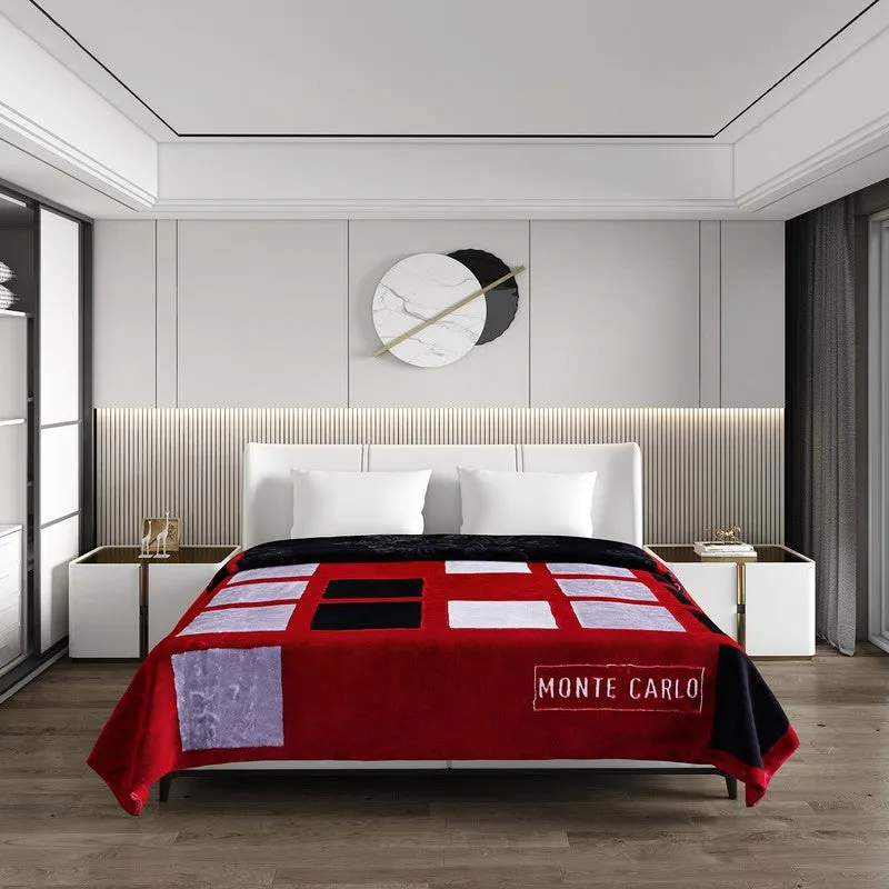 Monte Carlo Crimson Mosaic Blanket - 850 GSM media 3