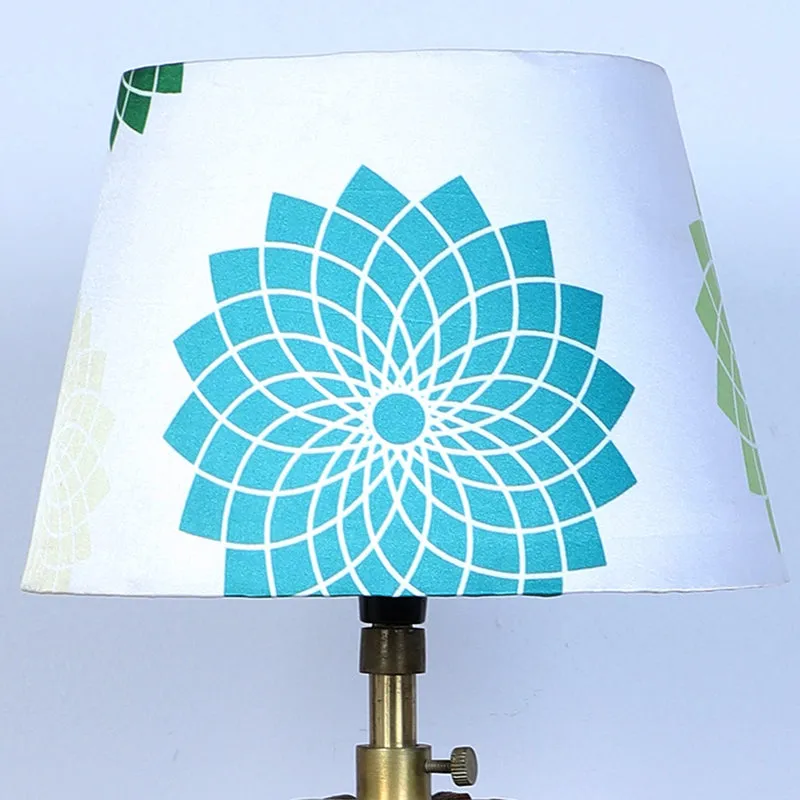 Akari Printed Tripod Mango Wood Table Lamp - Multicolor media 4