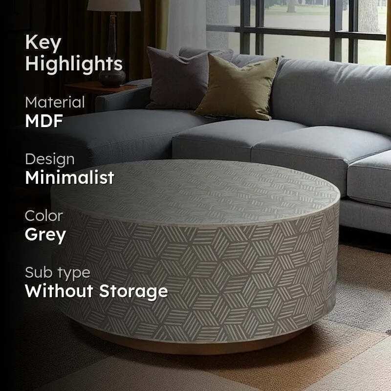 Silva Bone Inlay Center Table - Grey media 2