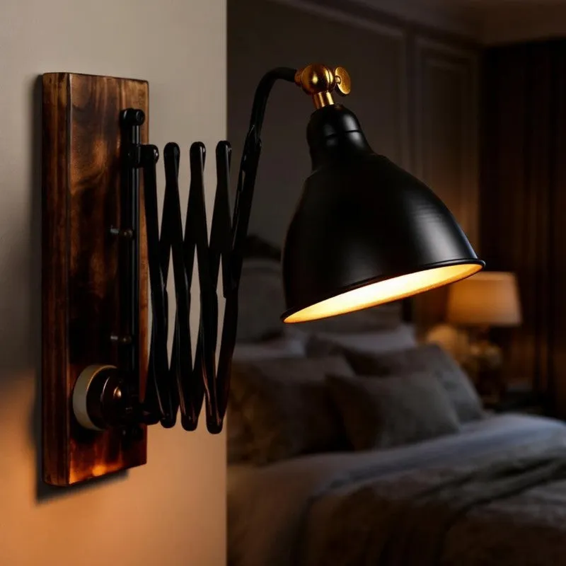 Lumen Wooden & Iron Wall Lamp media 4