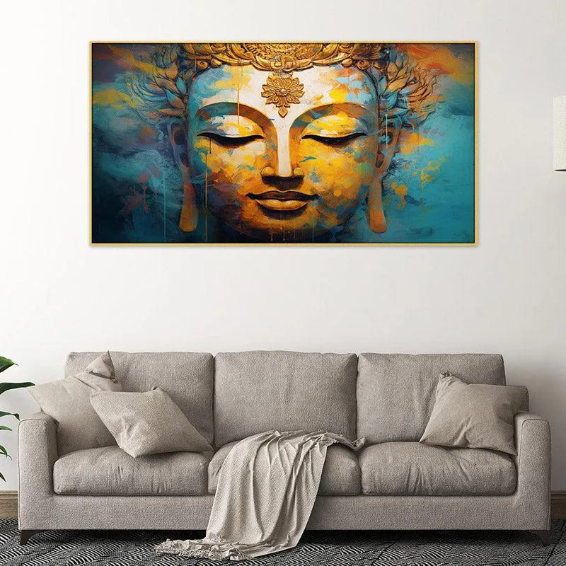Buddha Vihara Canvas Wall Painting With Frame media 3