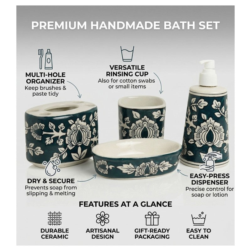 Ceram Nest Ceramic Bathroom Set - Four Piece Set media 5