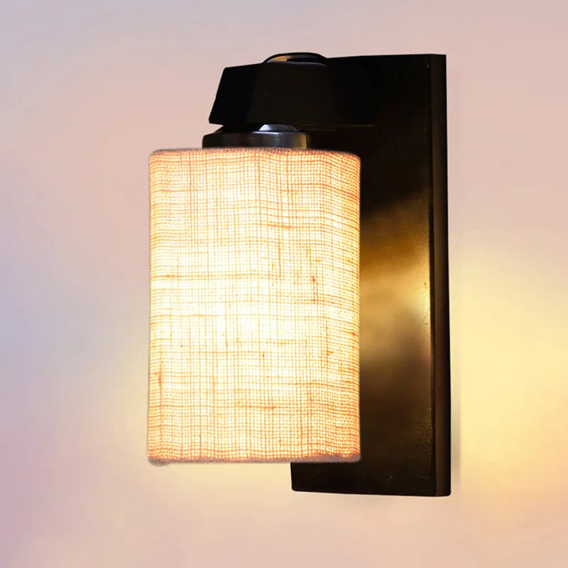 Eyrie Glow Jute & Wooden Wall Lamp - Beige media 4