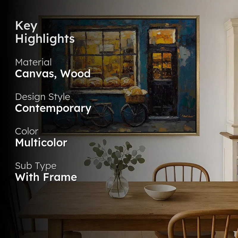 Artisan Bread Canvas Wall Painting With Frame media 2