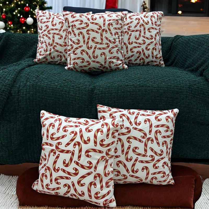 Sugar Swirls Velvet Christmas Cushion Cover media 4