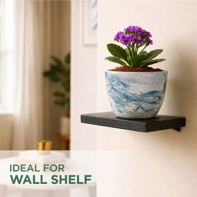 Coastal Swirl Ceramic Planter (White) - Set of Two media 10