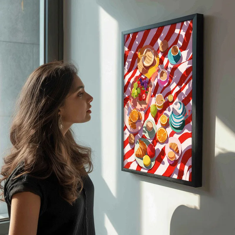 Fresh Fiesta Canvas Wall Painting - Black Frame media 5