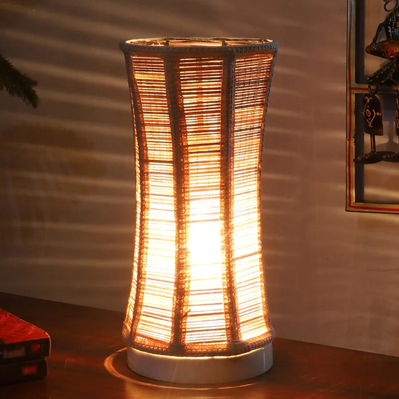 Loomis Bamboo Curve Table Lamp - White media 1