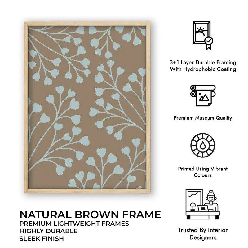 Tundra Bloom Canvas Wall Painting With Brown Frame media 10