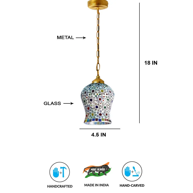 Mosaic Stars Metal & Glass Ceiling Lamp media 7