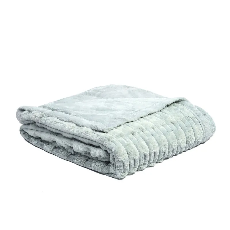 Monte Carlo Crimson Comfort Reveisible Blanket (Sage Green) - 850 GSM media 6