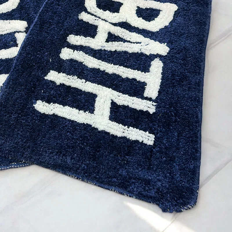 Trama Cotton Bath Mat (Blue) - Set Of Two media 5