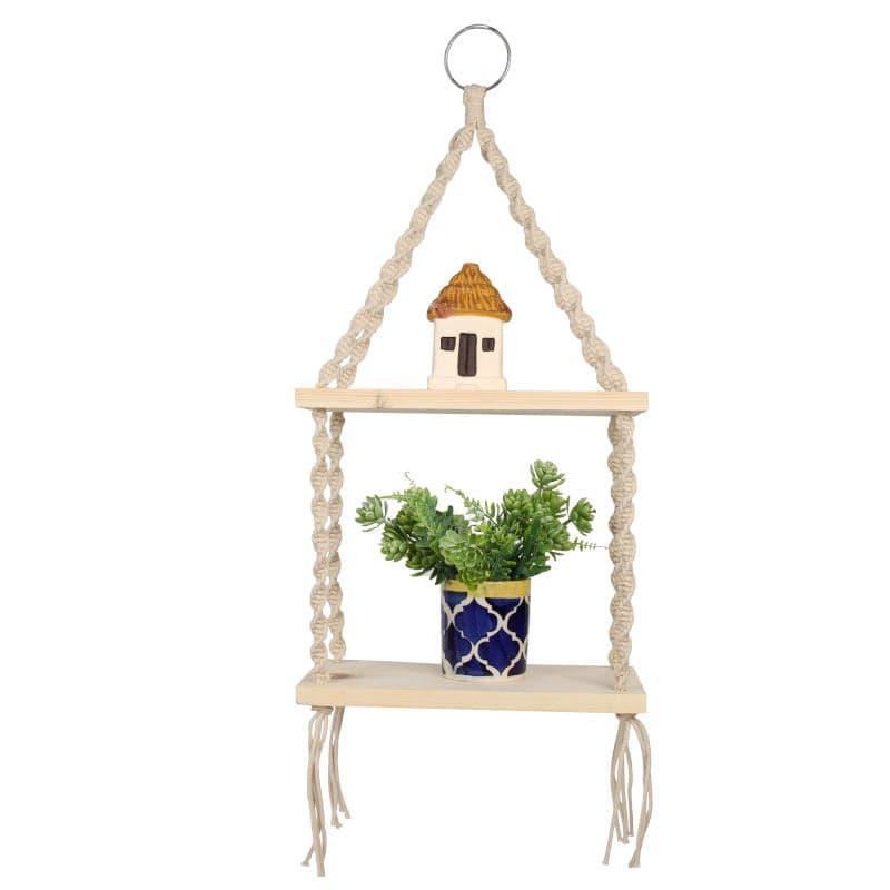 Livvy Macrame Hanging Shelf media 3