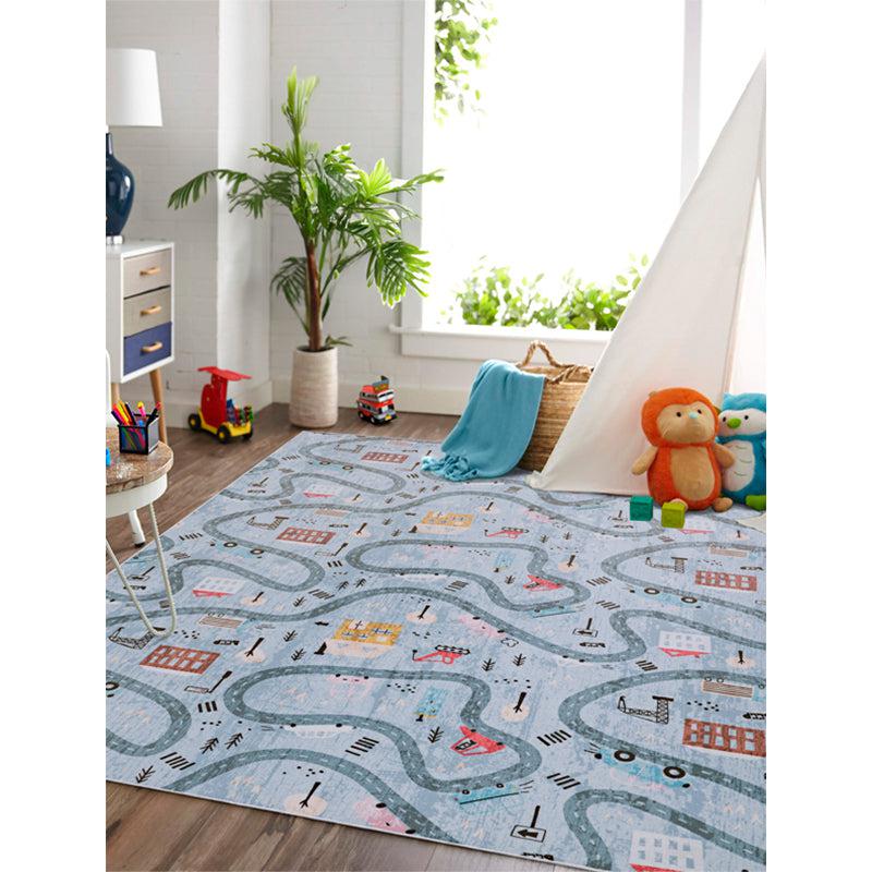 The Way Home Polyester Carpet - Blue media 3