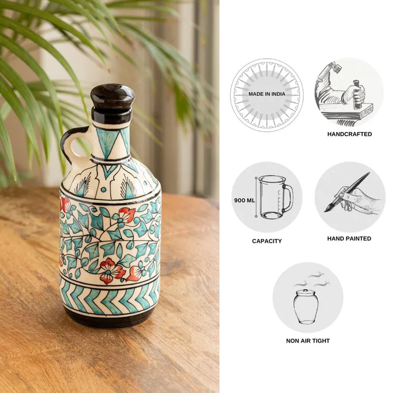 Mughal Musca Handpainted Oil Dispenser (Multicolor) - 900 ML media 5
