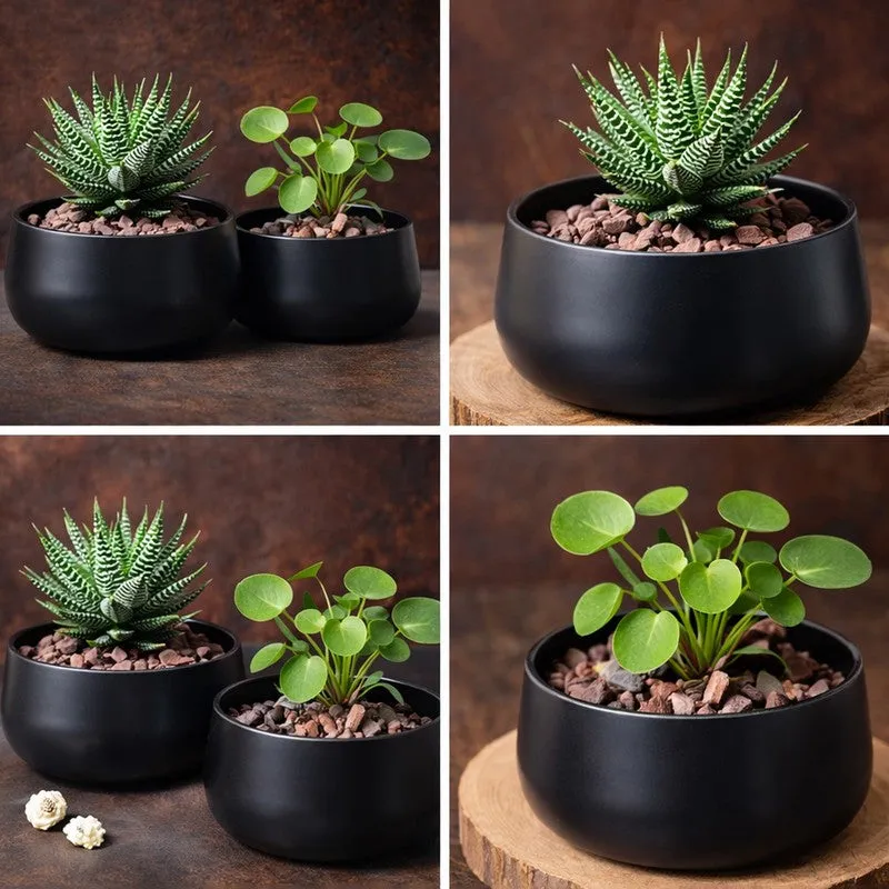 MinimalAura Pots & Planters (Black) - Set of Two media 7