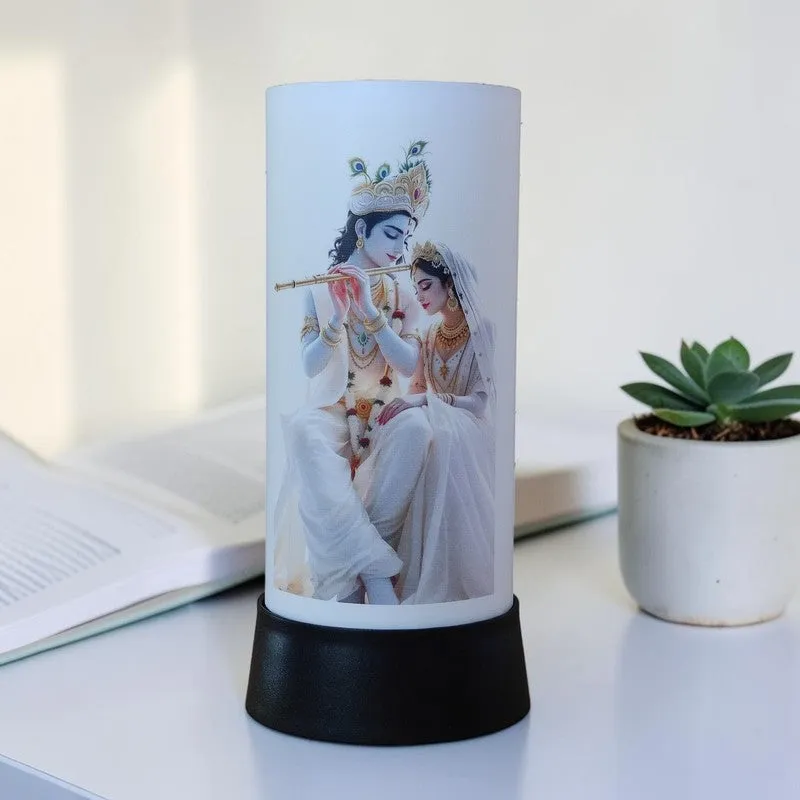 Eternal Love Krishna Handmade Table Lamp media 3