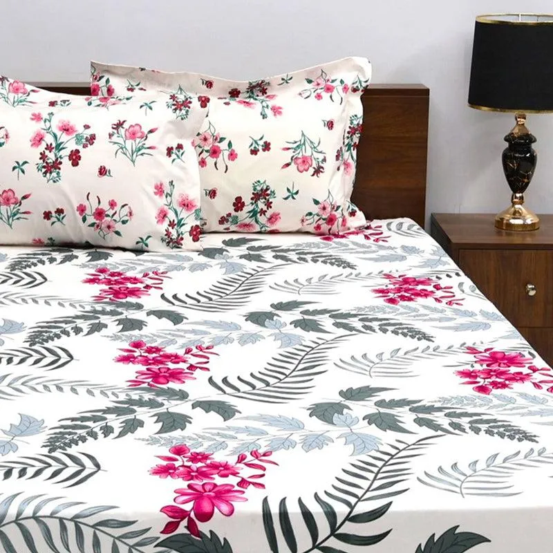 Dhriti Floral Microfiber Bedsheet - 120 GSM media 1