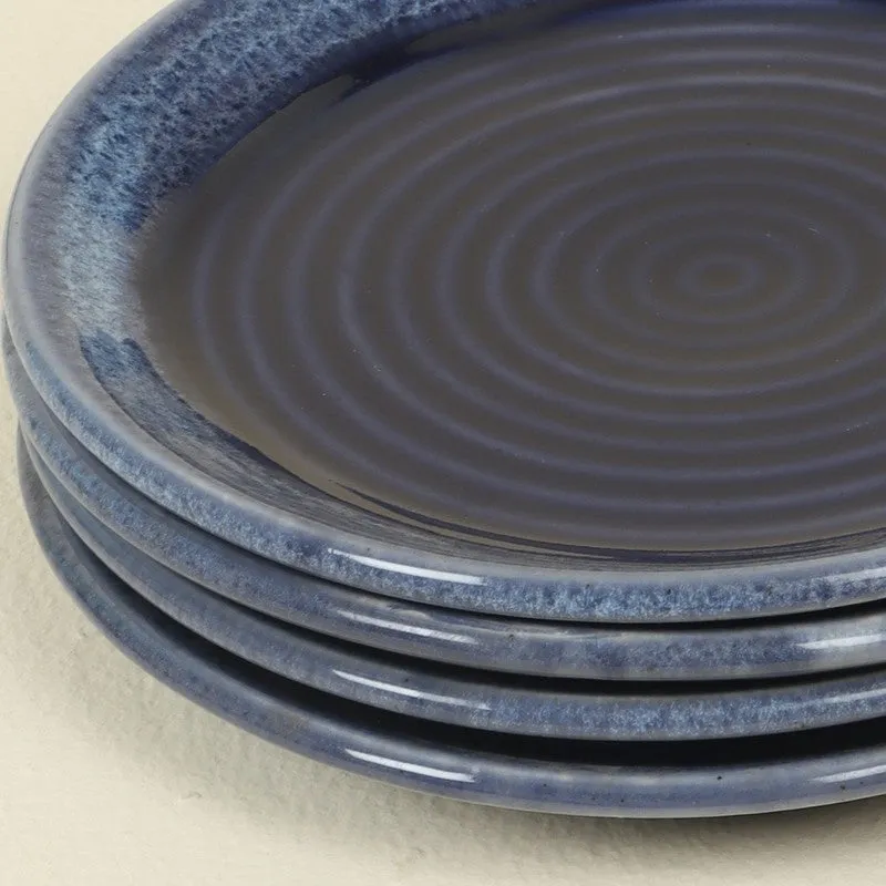 Feastrella Ceramic Quarter Plate (Blue) - Set Of Four media 5