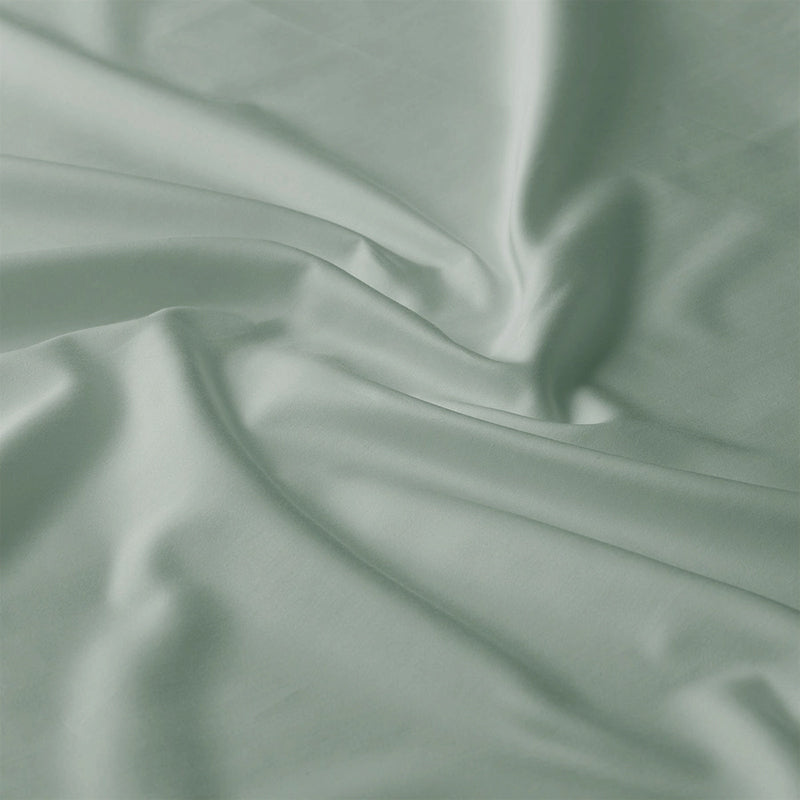Maison Fitted Solid Cotton Bedsheet (Sage Green) - 400 TC media 10