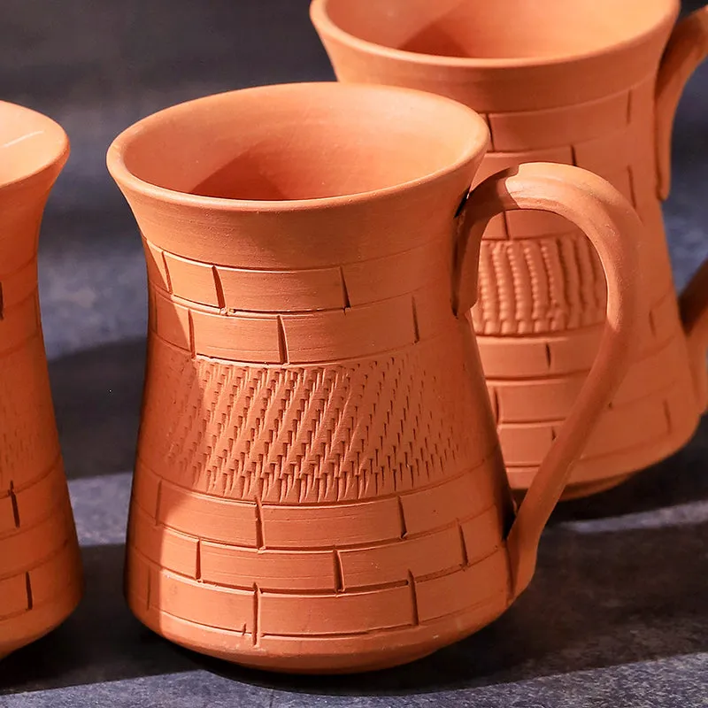Smrithika Terracotta Coffee Mug (400 mL Each) - Set of Two media 4