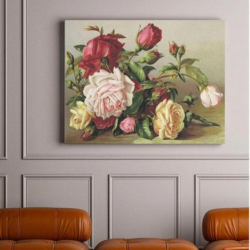 Roses Loves Knots Wall Painting - Gallery Wrap media 1