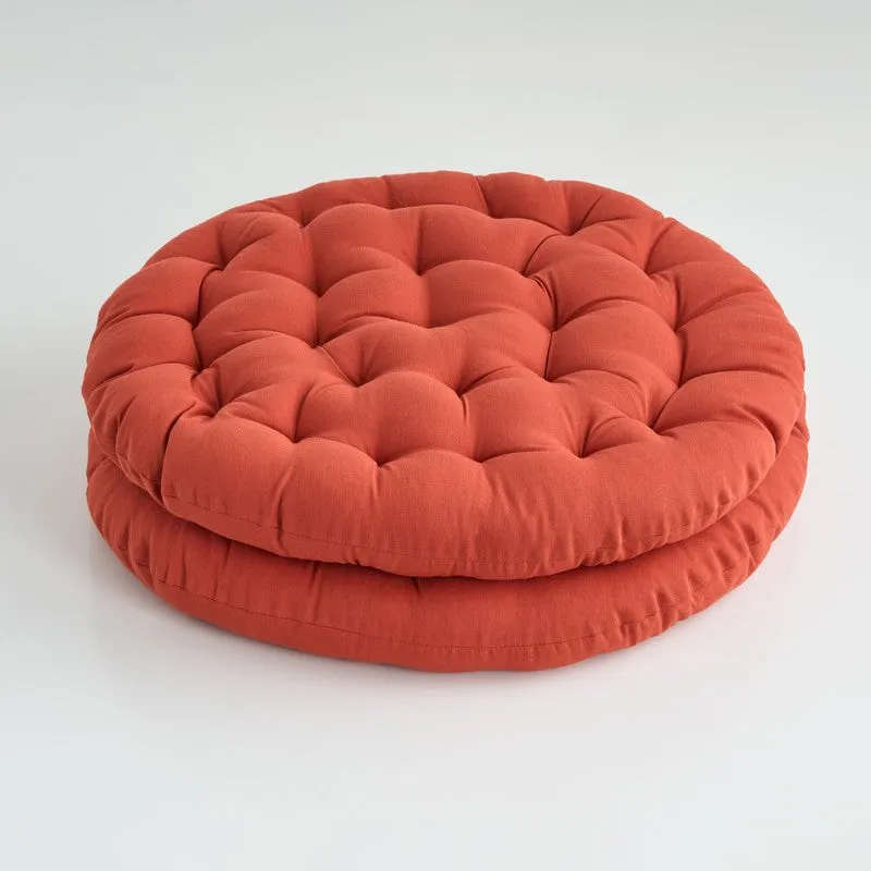 Gloria Floor Cushion (Terracotta Brown) - Set Of Two media 3