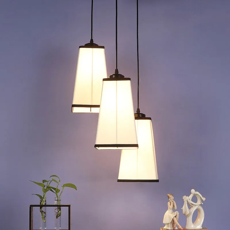 Shadowlux Triple Metal Ceiling Lamp - White & Black media 3
