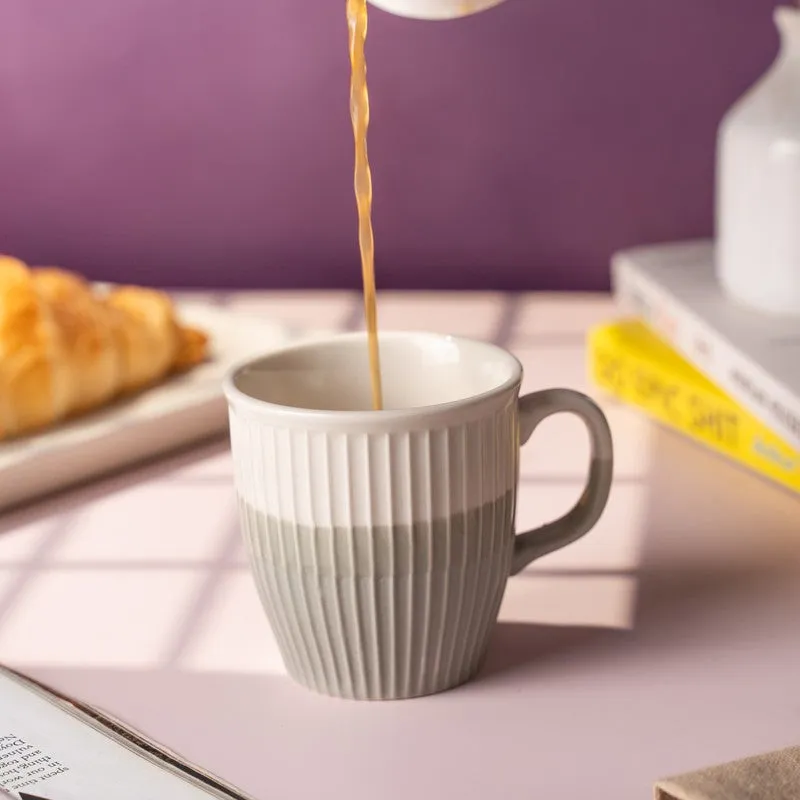 Seraphine Porcelain Tea Cup (180 mL Each,Grey) - Set Of Six media 5