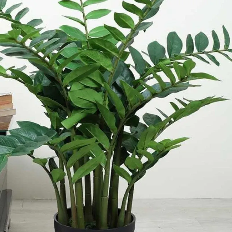 Artificial Emerald Palm Plant With Black Fiber Pot - 3.1 Feet media 5