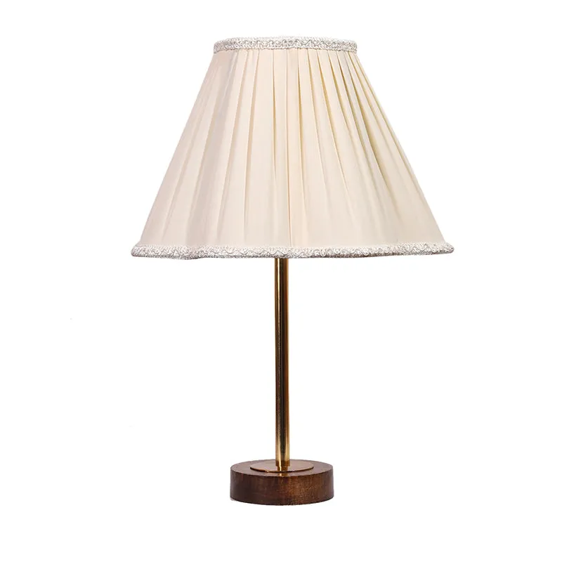Pleatra Rodin Wooden Table Lamp - Ivory,Gold,Brown media 4