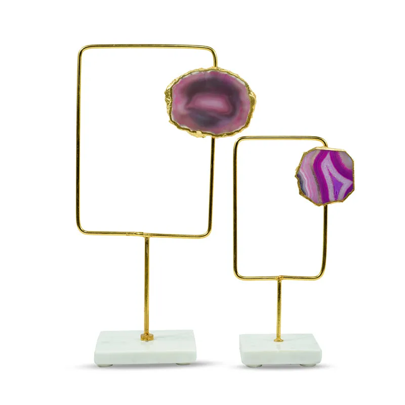 Auralith Edge Handcrafted Agate Showpiece - Set Of Two media 5