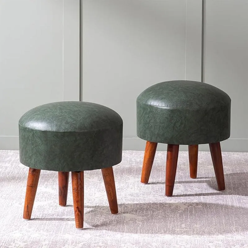 Urban Pouf Ottoman (Green) - Set Of Two media 1