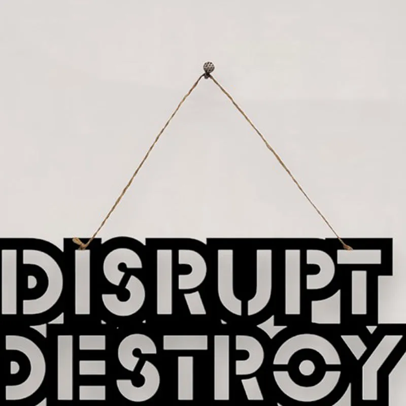 Disrupt Destroy Dominate Mild Steel Wall Accent media 4