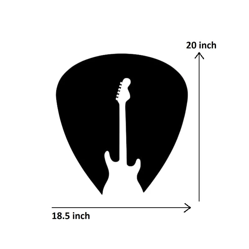 Guitar And Plectrum Black Iron Wall Accent media 5