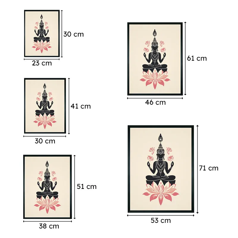 Padma Buddha Canvas Wall Art With Resin Frame media 9