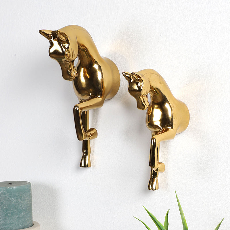 Stallion Gallop Iron Wall Accent - Set Of Two