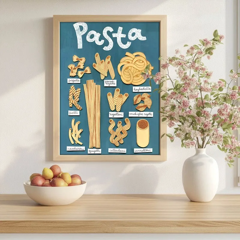 Sades Of Pasta Archival Canvas Wall Art - Brown media 1