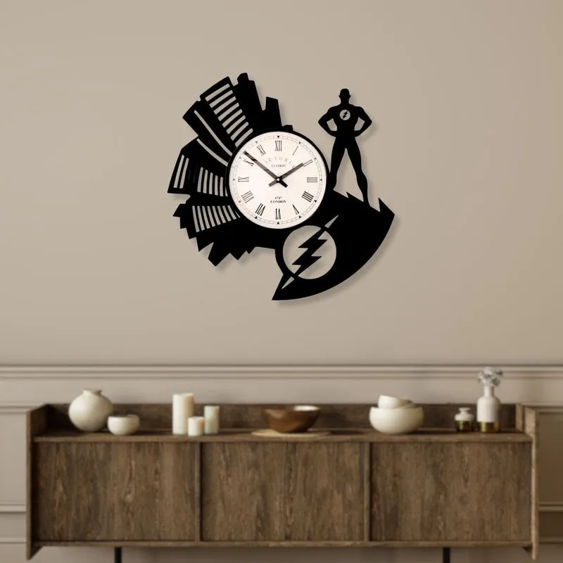 Spacedial Steel Analog Wall Clock - Black media 3