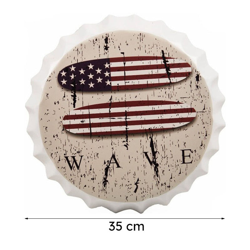 Wave Board Bottle Cap Metal Wall Accent media 8
